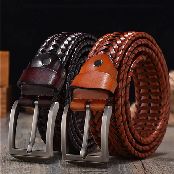 Genuine Leather Braided Belt