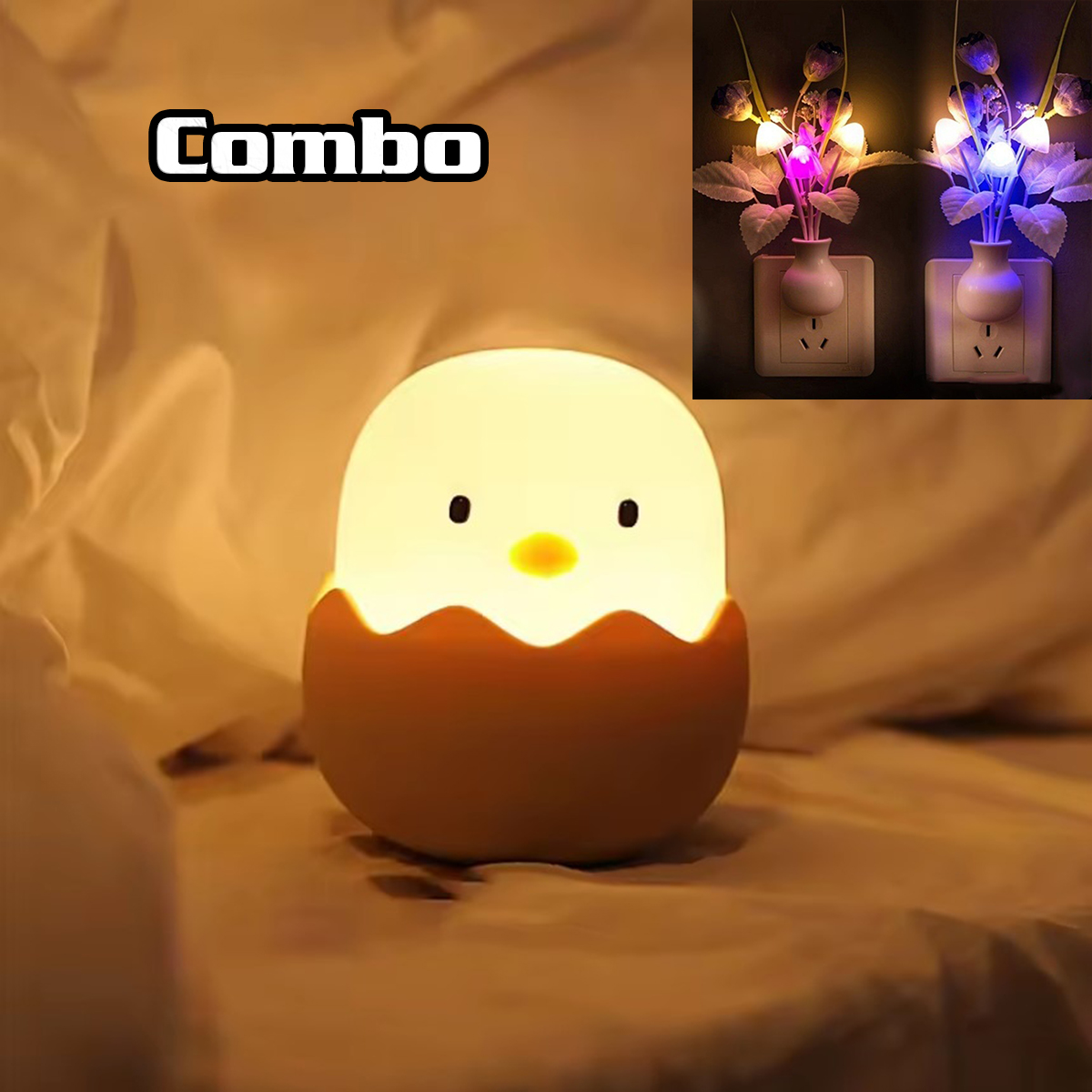 Combo Night Lamp Mushroom &amp; Chicken