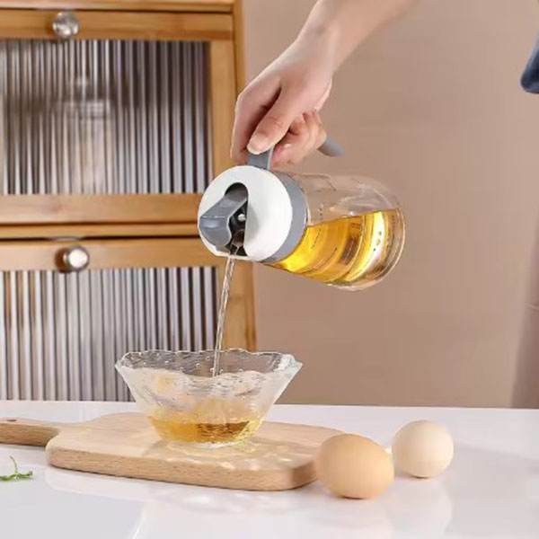 Automatic Open &amp; Close Glass Oil Dispenser