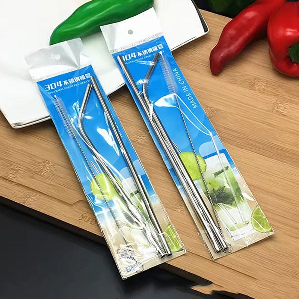 Reusable Stainless Steel Straw &amp; Soft Tube Cleaner