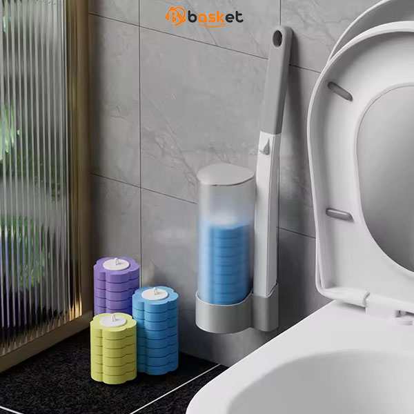 Disposable Toilet Brush With 6PC Brush Head