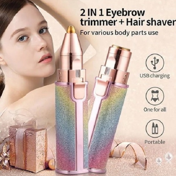 2 in 1 Rechargeable Eyebrow Trimmer &amp; Shaver